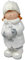 Dadeldo Living & Lifestyle Dekofigur Winterkind Weiss 39cm Weihnachtsdeko