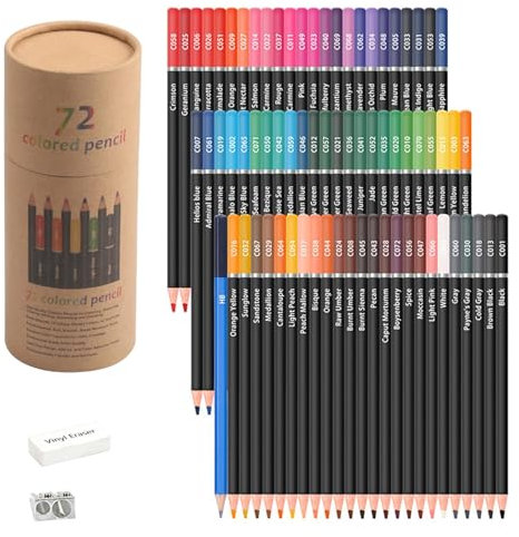 Buntstifte-Set, Künstler-Buntstifte, 72 Farben, professionelle Buntstifte, Zeichnen, Skizzierstifte, Misch- und Schattierstifte, Erwachsenen-Buntstifte, professionelle Künstler