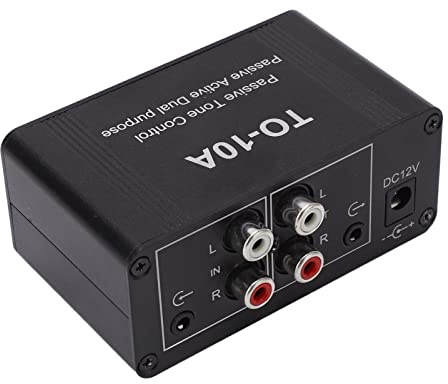Mini Stereo Audio Preamplifier Mini Phono Preamp with Control Metal Housing for DVDs CDs TVs Speakers Headphones Home Radio Post Amps