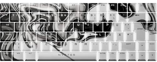 Nyfter - Premium Liquid Keycaps ISO 60% und 75% Custom Keycaps ISO Layout für Mechanische Tastaturen (75%)