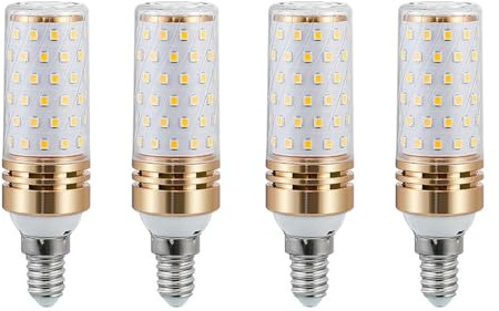 HUAMu E14 LED Warmweiß 3000K 9W, 900LM, Nicht Dimmbar, Ersetzt 90W Halogenlampe, 360-Grad-Licht, Stabform Cornlampe, AC 230V, Maiskolben LED für Deckenlampe, 4er-Pack