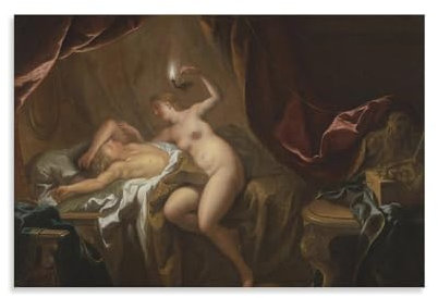 Poster mit Amor und Psyche Jean-François De Troy, Wandkunst, Gemälde, Leinwanddrucke, Dekor-Poster, Kunstwerke, 20 x 30 cm