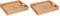 Zeller 13307 Allzweckkiste, Buche lackiert, ca. 40x30x7 cm, stapelbar, mit Tragegriff (Packung mit 2)