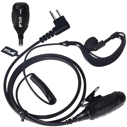 HYS Funkgerät Headset Security Kopfhörer Kompatibel mit Motorola CP040 DP1400 GP68 GP88 GP300 CT150 Pro1150 2-Wege-Radio (G-1)
