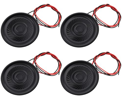 VGOL 4pcs 36mm Mini Speakers 8? 0.5W with 10cm Wire for MP3 Doorbells Alarms Toys