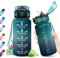 Botella 500ml, Reutilizable, Garrafa Agua sin BPA, Botella Agua con Pajita, Cantimplora Deportiva con Marca de Tiempo, Cantimplora para Niños, Oficina, Bicicleta, Yoga, Running, Gym, Escuela, Viaje