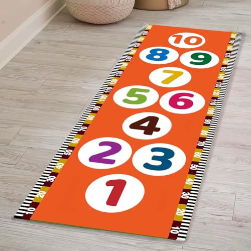 SHAIRMB HüPfspiel-Teppich FüR Kinder, Bodenspielteppich, Krabbel- Und Sprungmatte Mit Rutschfester RüCkseite, Tolles Geschenk FüR Jungen Und MäDchen, Raumdeko,08,80 * 160cm