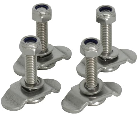 4x Schraubfitting Airlineschiene EDELSTAHL V2A M8x30 Endbeschlag für Zurrschienen Fitting Verschraubung Airline