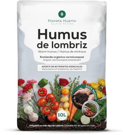 Humus de Lombriz 100% Natural Planeta Huerto 10 L