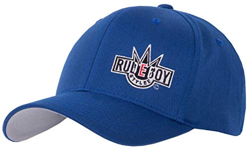 2Stoned Flexfit Cap Classic Fullcap Royal Blau mit Stick Rudeboy Kindergröße Youth (53cm - 55cm) für Jungen und Mädchen