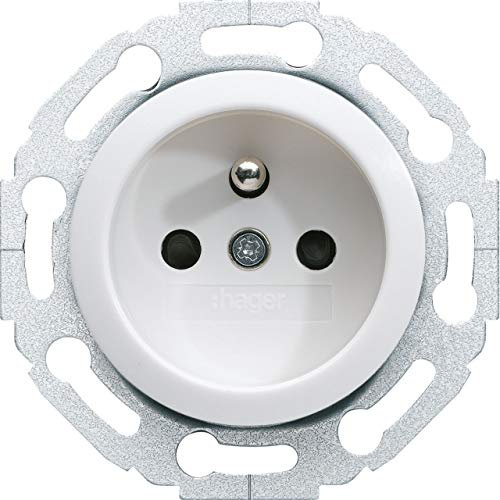 hager 1930 - prise 2p+t - blanc - hager wmv100b