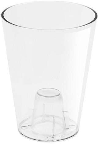 Coprivaso vaso per piante Coubi cono, altezza 16,5 cm, colore: trasparente