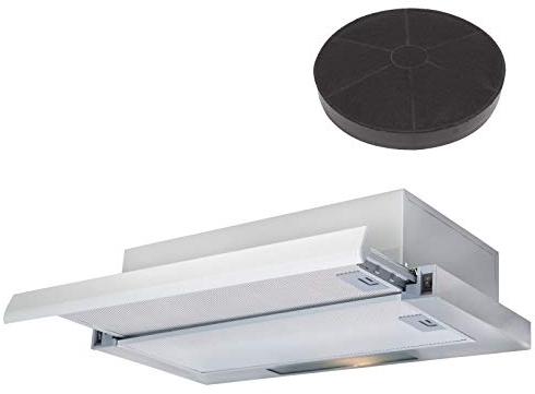 SIA 60cm Stainless Steel Telescopic Integrated Cooker Hood Fan And Carbon Filter