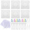 Allaonze 52 PCS Perles à Repasser 5 mm 6 PCS Grand Carré Transparent pour Perles à Repasser Enfant Artisanat Perles avec Pincettes à Perles, Feuilles de Papier à Repasser et Porte Clés