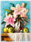 Ideen mit Herz 5D Diamond Painting | Diamant Painting Set | Motiv: 35 x 25 cm | Leinwand: 30 x 40 cm | runde Steinchen | inkl. Zubehör | Verschiedene Bilder zur Auswahl (Vase mit Lilien)
