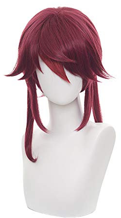 Anime Cosplay Perücke, Genshin Impact Perücke, mit Kostenloser Perückenkappe, für Halloween, Party, Karneval, Nachtleben, Konzerte, Hochzeiten (Rosaria)