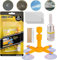 Windscreen Repair Kit, Car Windscreen Crack Repair Kit for Fix Auto Windscreen Glass Cracks/Scratch/Chips/Nicks/Half-Moon/Star-Shaped/Bulls-Eye