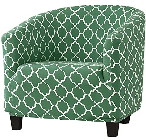Wannenstuhlbezug Sesselschoner Club Chair Cover Stretch Sesselüberwurf Muster Cocktailsessel Elastisch Sesselbezug Clubsessel Bezug Husse Sofabezug Weiche Anti-rutsch (Color : #4)