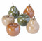 RiloStore 6er Set Deko Apfel Birne Dekoapfel Obst Früchte Äpfel Birnen nr2721 Dekoobjekt Keramik 10cm Stillleben Herbstdeko grün rosa Weiss Creme