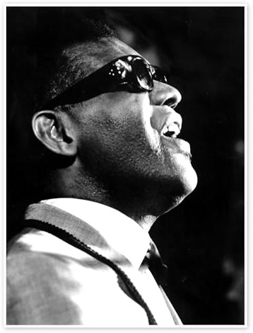 Ray Charles II Poster 50 x 70 cm Schwarz Wandbilder Wanddeko
