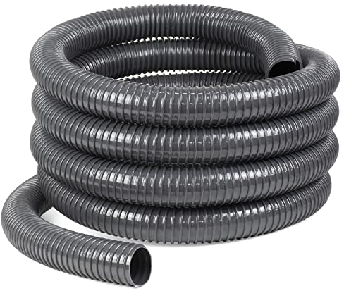 Moritz Tuyau en spirale pour eaux usées Ø 35 mm x 2,50 m Pour étang, camping, caravane, camping-car, comptoir, fontaine, tuyau de pompe, tuyau de vidange