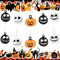 DURANTEY 10 Stück Kleine Glocke Halloween Glöckchen Kürbis Bells Glöckchen zum basteln Handgemachte Metallglöckchen Geisterschädel Schellen Glocken für Handwerk Zubehör/Festival-Dekoration