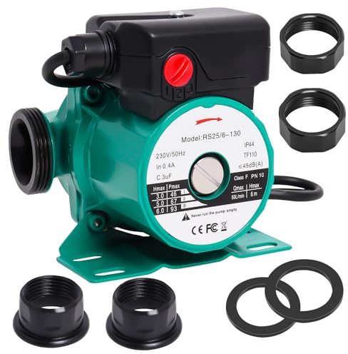 RS25/6-130 Bomba de Circulación de Agua Caliente, RS25/6-1½ Bomba de Agua de Trasvase Doméstico, 46/67/93W Bomba de Refuerzo de Presión de Circulación por Poweka