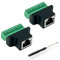 BRIEFCEC Covvy Adaptateur CCTV/DVR RJ45 Femelle Vers Bloc Terminal 8 Broches - Connecteur Ethernet Vers Vis (2 x Femelles)