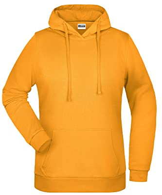 James & Nicholson Damen Basic Kapuzensweat - Leicht taillierter Kapuzenpulli mit angerauter Innenseite | Farbe: gold-yellow | Grösse: M