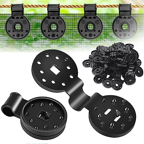 Vibbang 50 Pièces Clips Plastiques pour Toile D'ombrage, Clips de Fixation pour Bache, Clip Spécial avec Œillet en Plastique, pour Filet Occultant, Filet d'ombre, Filet de Protection de Clôture