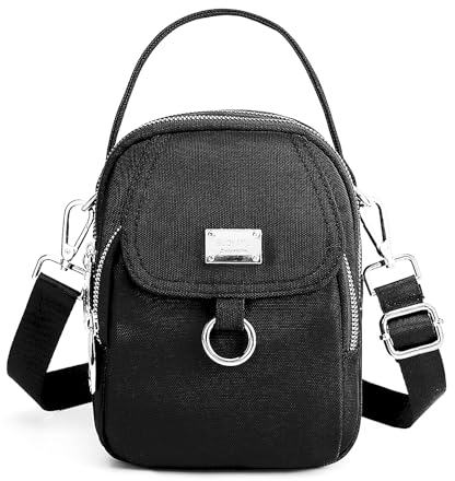 Bolso Bandolera para Mujer, Bolso de Hombro para Teléfono Móvil Con Múltiples Bolsillos, Impermeable Pequeño, Cartera de Nailon
