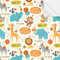 Geburtstags-Geschenkpapier für Kinder, Mädchen und Jungen, Geschenkpapier mit Tier-Party-Design für Geburtstag, Babyparty, 4 flach gefaltete Blätter, 50 x 70 cm pro Blatt