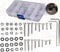 VOGOOPOI 50Pcs/Set Universal Turntable Headshell Cartridge Mounting: Stainless Steel Hex Socket Head Screws, Bolts, Nuts, Metal Washers & Wrenches - Cartridge Mounting Screws - For Phonograph Parts