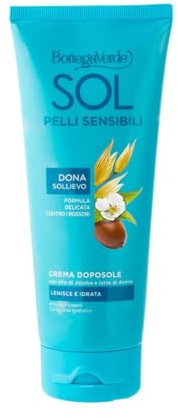 Bottega Verde - SOL Pelli Sensibili, Crema Corpo Lenitiva e Idratante, 200 ml, Dona Sollievo, Formula Delicata, con Olio di Jojoba e Latte di Avena