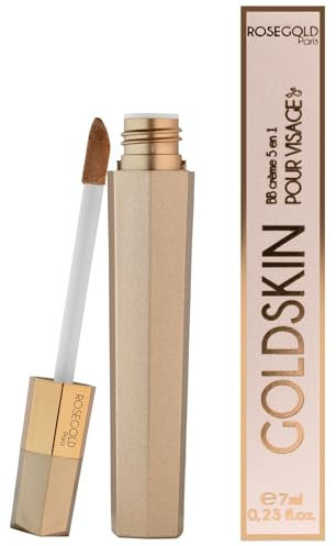 ROSEGOLD GOLDSKIN Die BB-Creme 5 in 1 mit Hyaluronsäure gleicht aus, spendet Feuchtigkeit und polstert die Haut auf Frischer, revitalisierter Teint - 98% Natürlich - Hormonfrei Parfümfrei - Vegan