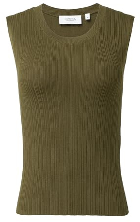 Comma Geripptes Stricktop aus Viskosemix