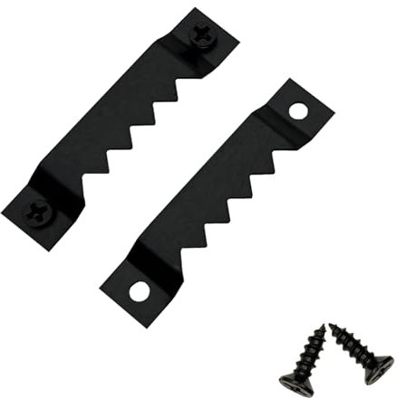 30 Pack Large Sawtooth Picture Hangers Metal Photo Frame Hangers Heavy-Duty Picture Hook Hangers with Screws for Home Decoration Hanging Wall Clock Decorative Paintings Artwork - Black