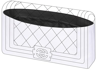 DGAZ Leichter Handtaschen Organizer, Seide und Dupont Papier Innentaschen für Chanel Le Boy Taschen, Tasche in Tasche Organizer für Luxustaschen (Small 20, Schwarz)