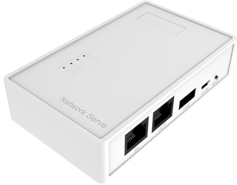 QUR USB-Druckerserver Drucker USB-Geräte-Sharer Computer-Sharing Druck-Sharing RJ45-Druckserver