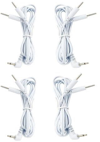 TENS Kabel Stecker DC 2,5mm Pin 2mm Anschluss für TENS-Einheit Physiotherapiegerät 4 Stück