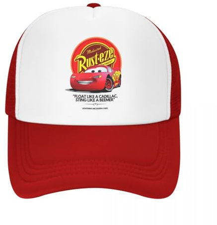 Baseballmütze McQueen Cars Rust-Eze Mesh Baseballmütze Unisex Hip-Hop Sonnenmützen Hut Verstellbare Polyester Sonnenhüte Winter Trucker HüteGeburtstagsgeschenk