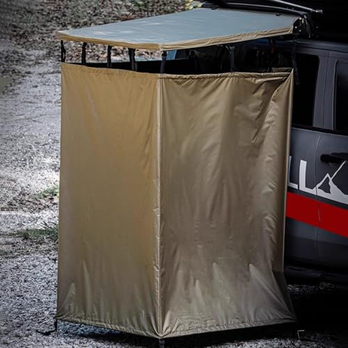 Miuxe Car Camping Shower Awning Bathroom Tent for Land General Purpose Cars, SUV Car Side Shower Shelter Privacy Room with Roof and Floor mat, Portable Outdoor Changing Room