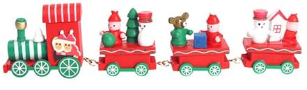 Weihnachten Tischdeko Weihnachtszug Holz Mini Weihnachtszug Kleiner Zug Dekoration Weihnachtsbaum Ornamente für Weihnachtsdekoration Party Tisch Dekoration Kinder Geschenk