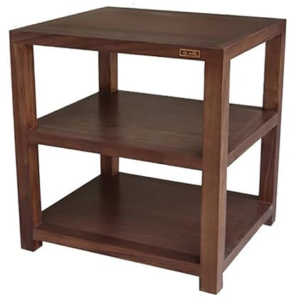Elitix HiFi Rack Audio-Video-Medienregalschrank Aus Holz, Audiokomponenten-Rack-Turm, Medien-Stereoständer, Geräteregale, 2-, 3-, 4-stufiger AV-Komponenten-Medienständer(Three Layers)