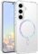 DOMAVER Magnetisch Hülle für Samsung Galaxy S25 Kompatibel mit Mag-Safe, Handyhülle Samsung S25 6.2'' Case, Transparent Glitzer Leicht Dünn TPU Cover Magnetisch Schutzhülle, Crystal Klar