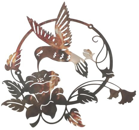 Garneck Kunst Vogel Wand Skulptur Runder Vogel Geformt Kreis Metall Innen Und Außenbereich