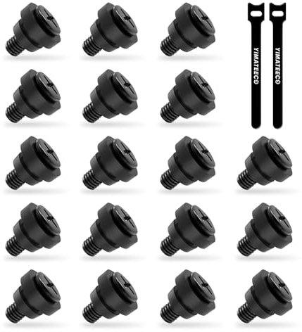 YIMATEECO 3.5 Inches SSD Mounting Screws with Rubber Washer Kit,18PCS Hard Drive Shock Absorber Screws and Rubber Gasket for 3.5-Inch Hard Drives and Computer Cases Accessories