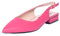 Slingback Donna a Punta Tacco Basso 2 cm Sandali in Ecopelle Tinta Unita con Cinturino alla caviglia Regolabile Scarpe Donna Eleganti (Fucsia, Sistema Taglie Calzature EU, Adulto, Numero, Media, 38)