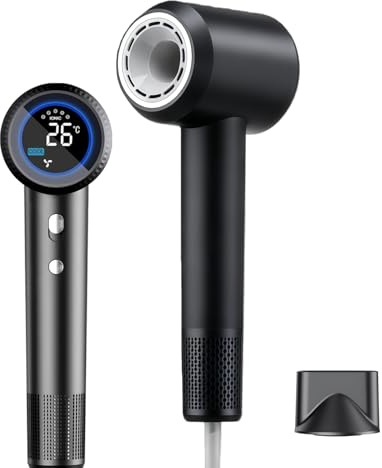 Secador de Pelo Profesional Iónico, Secador Pelo Profesional Iónico Portátil, Motor Sin Escobillas de 110.000 RPM, Rápido Secado Cabello, 2 Velocidades y 3 Temperaturas para Hogar Viajes Estilismo