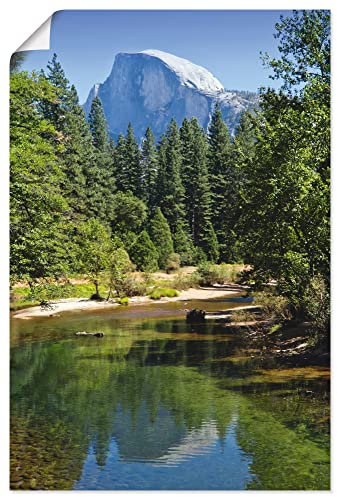 ARTLAND Wanddeko Poster & Kunstdrucke Wandposter 80 x 120 cm Amerika Kalifornien Landschaften See Fluss Wald Berge Yosemite Park S9MO